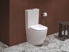Ravak X01870 Унитаз компакт (станина+бачок+сиденье) WC combi Optima RimOff белый