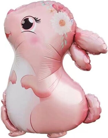 К Фигура, Зайка/заяц, Розовый, 28''/71 см, 1 шт.