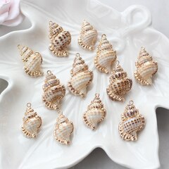 Подвеска Ракушка с позолотой 22-35 на 12-22 мм, РК047