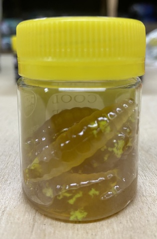 Форелевая силиконовая приманка COOL PLACE MAGGOT 1.6  цвет ПИВО (ЖЁЛТАЯ КРОШКА) СЫР