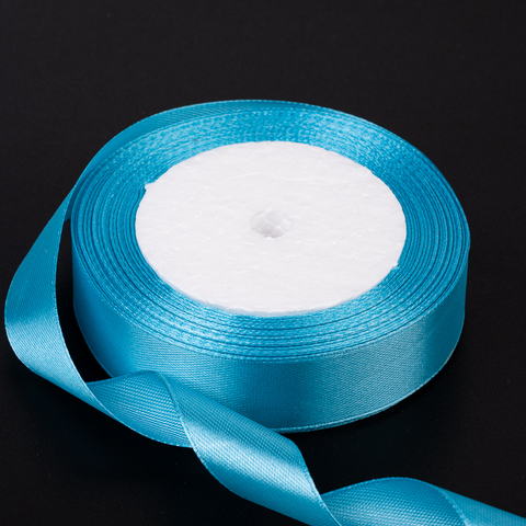 Лента атласная Голубая (20), 20 мм, 25 метров
