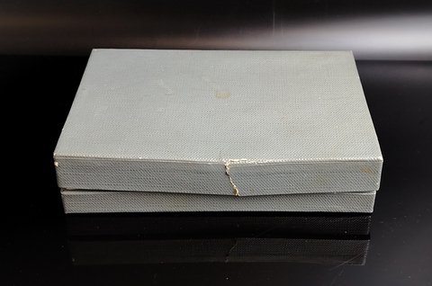 Набор из 6 чайных ложек Пламя в коробке - мельхиор - МНЦ - Кольугино - СССР