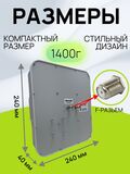 Антенна ET-Link 1700/2700 уличная широкополосная 3G/4G MIMO антенна для усиления интернет сигнала (F разъемы, усиление 2*15 дБ),белая.