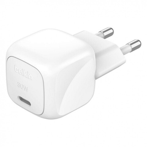 Зарядка Belkin Compact 30W PD USB-C Wall Charger EU, белый
