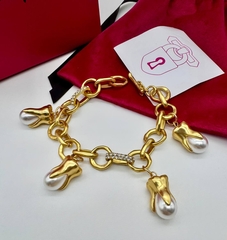 Браслет-цепь SCHIAPARELLI TOOTH с подвесками зубы