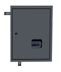 Шкафной газораспределительный пункт ГРПШ-ОХТА-RF-10-1-НЛ-С4-П1 (серый)