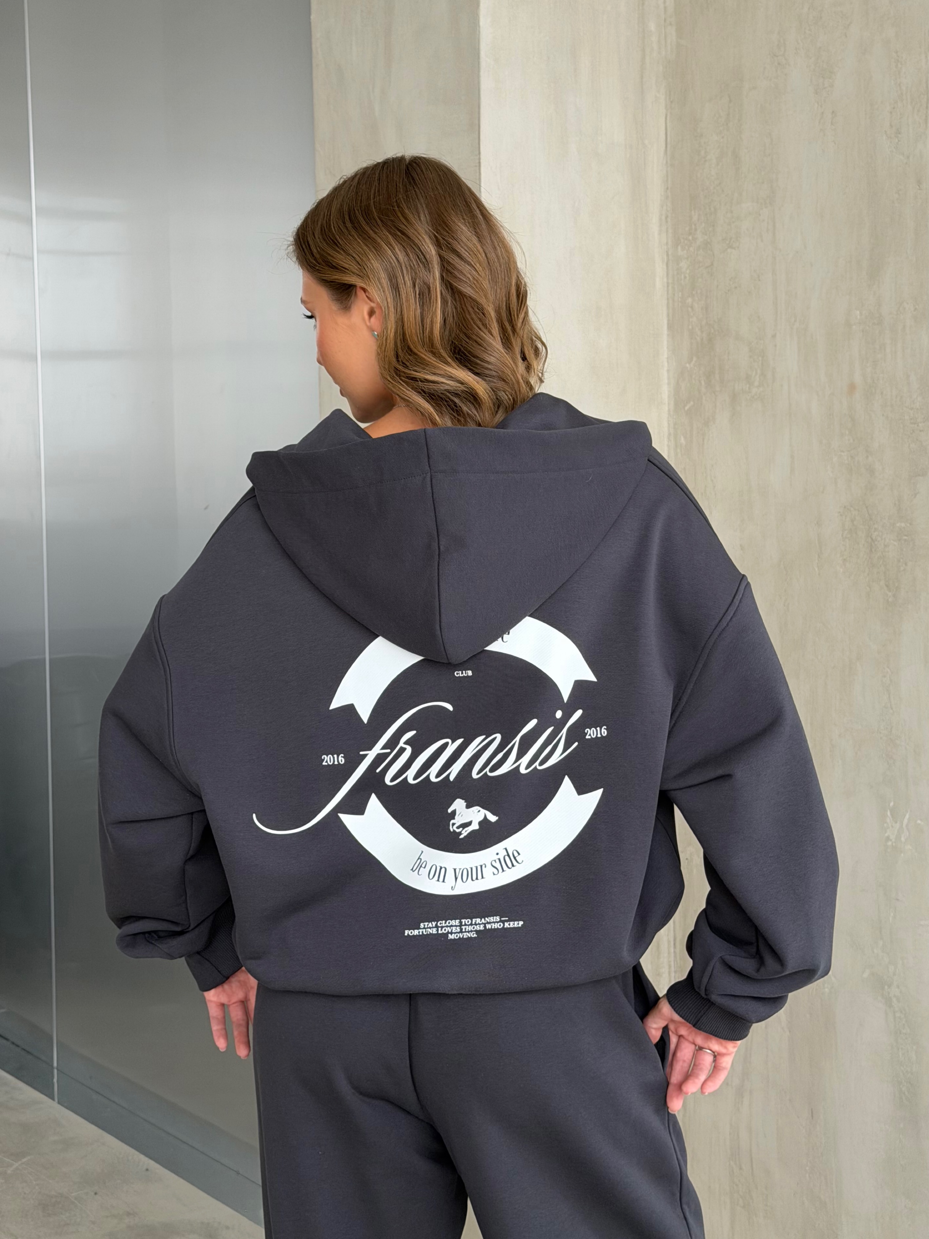 Худи на молнии 04, графит