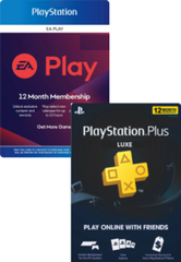 Playstation Store UA комплект подписок: 12-месячная подписка PlayStation Люкс + EA Play 12-месячная подписка [услуга выкупа подписки в аккаунт PSN]