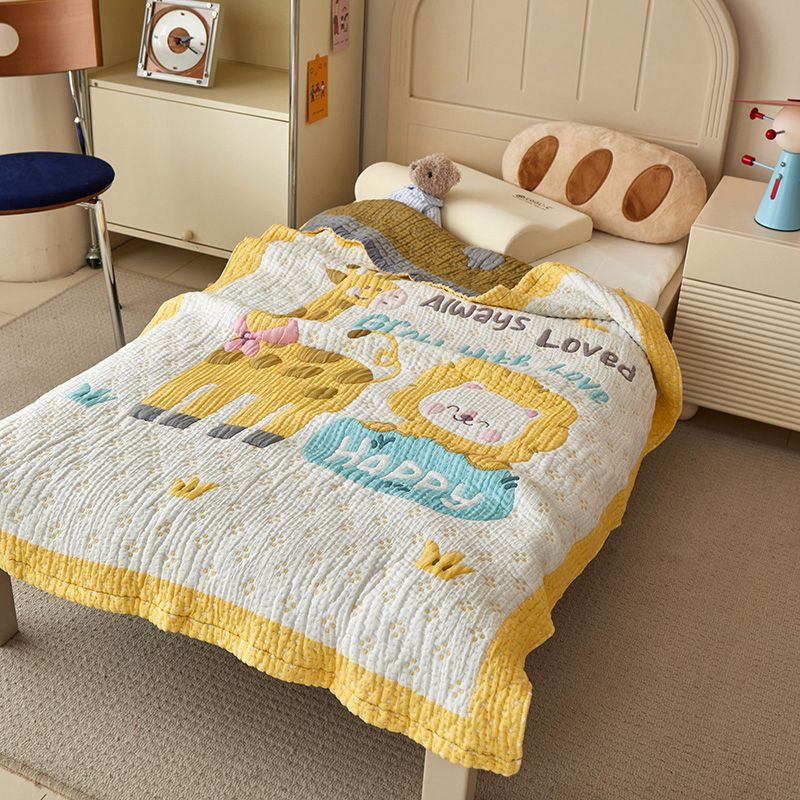 ZEPHYR HOME Одеяло лето 150х200  Желтый Жраф Горошек