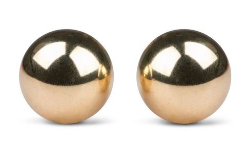 Золотистые вагинальные шарики без сцепки Ben Wa Balls - Easy toys Geisha Collection ET075GLD