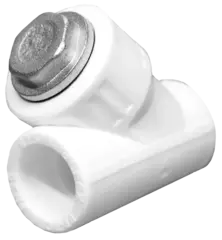 Фильтр PP-R сетчатый белый внутренняя пайка Дн 20х45гр VALFEX 10141020