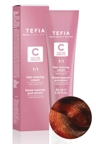 Крем-краска для волос медный контраст Tefia Color Creats, 60 мл