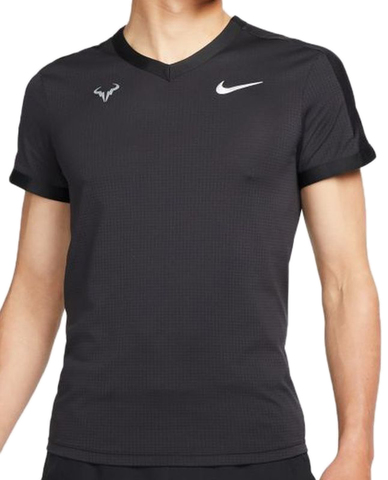 Теннисная футболка мужская Nike Dri-Fit Advantage SS Top Rafa M - black/metallic silver