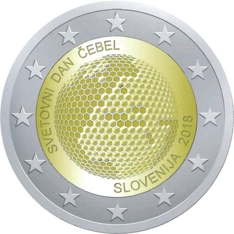 2 евро 2018 Словения - Всемирный день пчеловодства