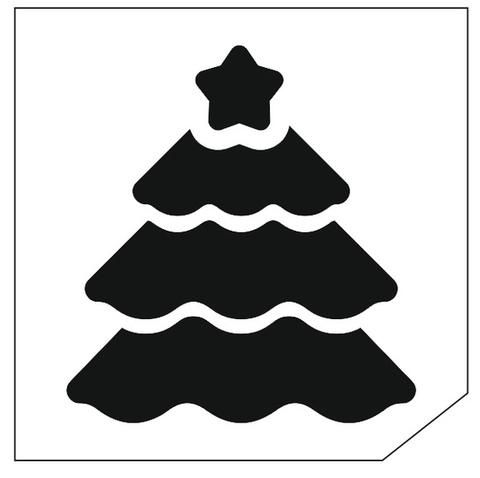 Трафарет для блеск-тату 6*6 новый год 25S
