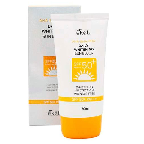 Солнцезащитный крем для лица Ekel Daily White Sun Block SPF 50 PA+++, 70мл