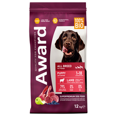 AWARD сухой корм для щенков,беременных и кормящих всех пород (ягненок,индейка яблоко и черника) 12кг