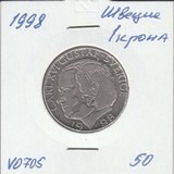 V0705 1998 Швеция 1 крона