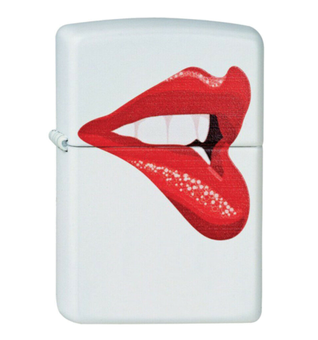 Зажигалка Zippo с покрытием White Matte, латунь/сталь, белая, 36х12х56 мм (214 Lips) | Wenger-Victorinox.Ru