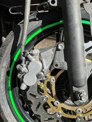 Передний тормозной диск ARASHI для Kawasaki Ninja 250R 2008-2012 (увеличенный)
