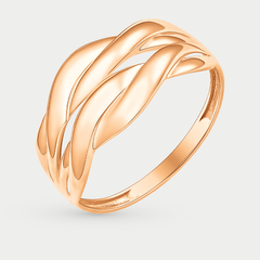 Кольцо женское из розового золота 585 пробы без вставок (арт. К10017101)