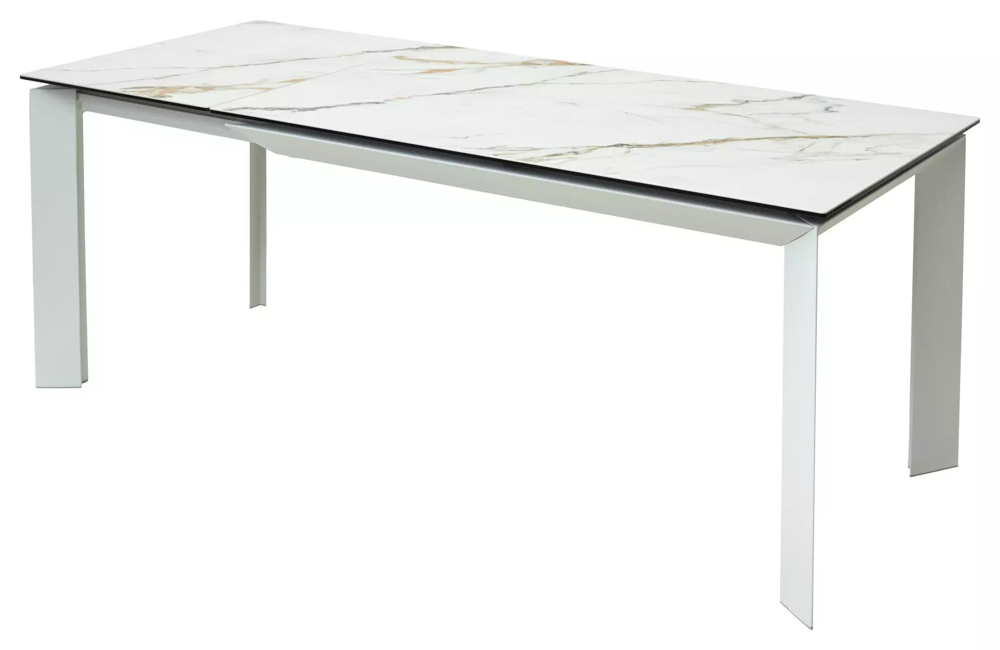 Стол CREMONA 160 KL-188 Контрастный мрамор / белый каркас, DISAUR