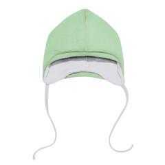 Шапочка утепленная из футера (зеленое яблоко)