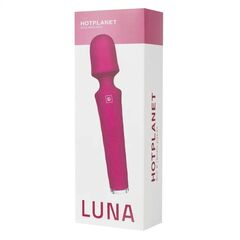 Бордовый вибромассажер Luna - 21,4 см. - 