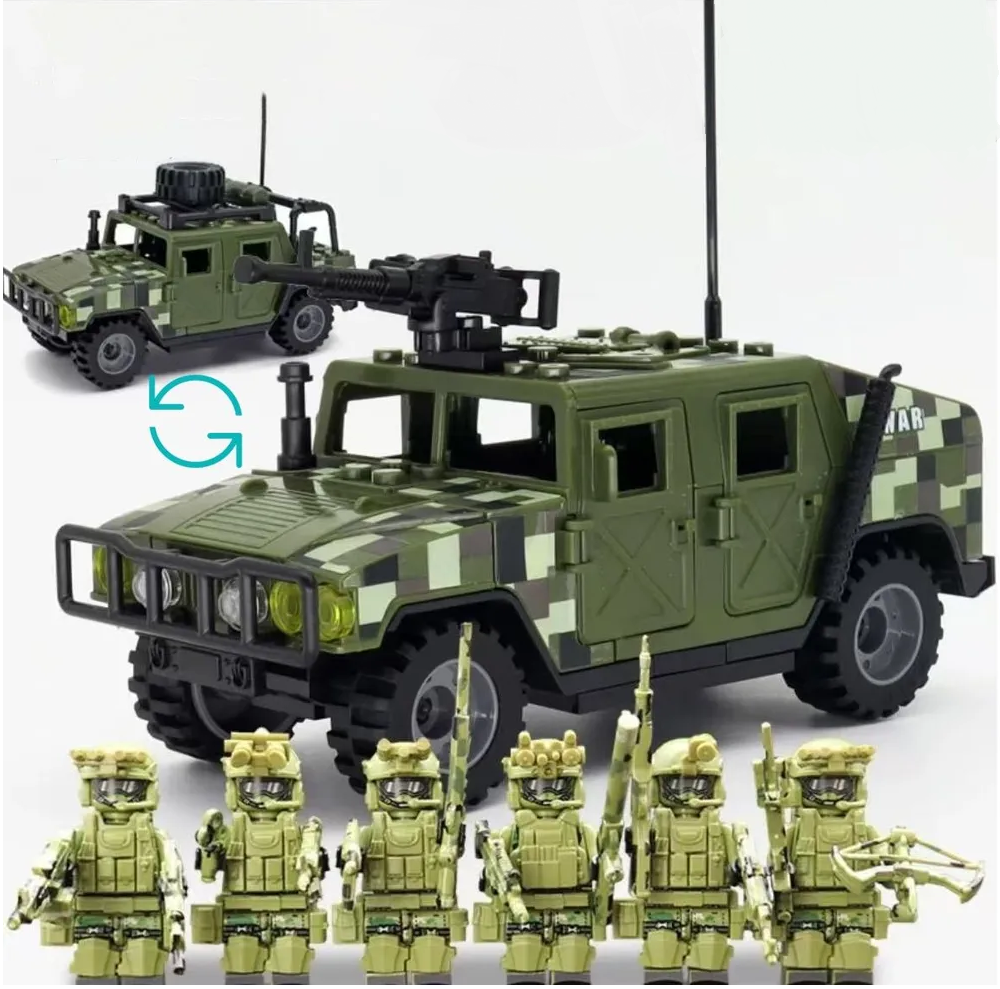 Минифигурки Военных Спецназ Гепард и джип Хаммер серия 536