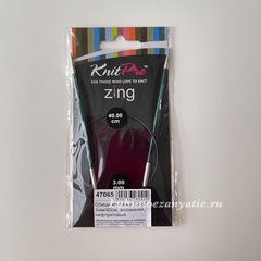 KnitPro Zing круговые спицы 3 мм/40 см арт. 47065