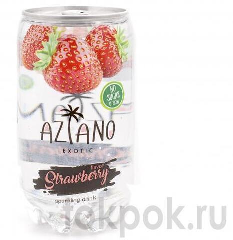 Газированный напиток со вкусом клубники Aziano Strawberry Fruit Sparkling Drink, 350 мл
