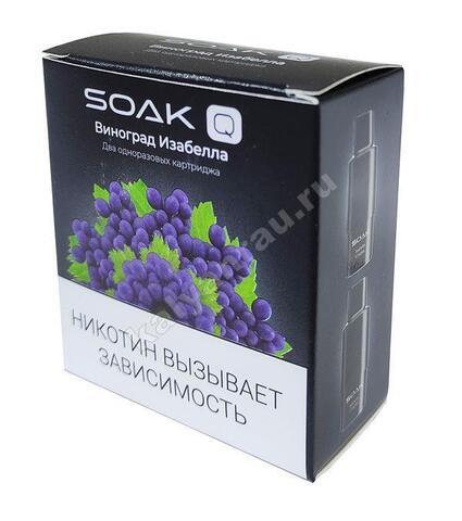 Картриджи SOAK Q 1500 затяжек - Виноград Изабелла (Isabella Grapes)