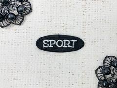 Термоаппликация, р. 5х1,9 см, чёрный