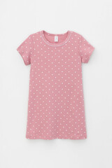 Сорочка  для девочки  К 1156/сердечки на розовом зефире
