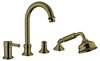 Cezares OLIMP-BVDM-02-L OLIMP-BVDM-02-L Смеситель на борт ванны с выдвижным душем и переключателем, бронза