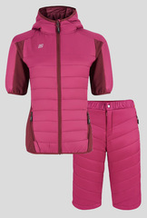 Элитный лыжный комплект жилет + шорты женский Noname Ski Vest-Shorts Red/Dk Rasberry