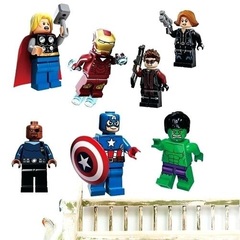 Мстители Лего 3D наклейка
