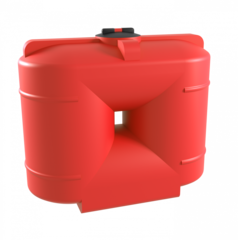 Ёмкость пластиковая пищевая Мультпласт КАС В-500 500 л. прямоугольная (123x60x107см;29кг;красный) - арт.555434.11
