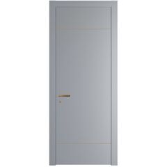 Межкомнатная дверь 43PWB смоки с латунным молдингом