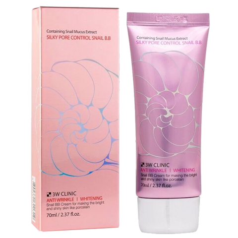 Крем BB для лица 3W Clinic Silky Pore Control Snail BB Cream, 70 мл