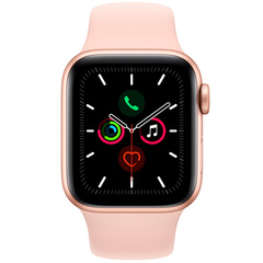 Смарт-часы Apple Watch Series 5 44mm Gold Case with Pink Sport Band (MWVE2LL)