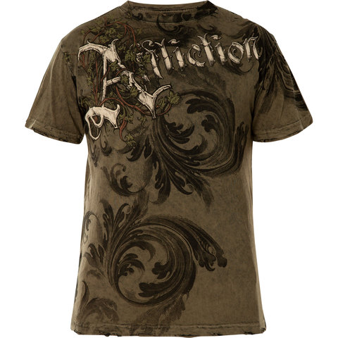 Affliction | Футболка мужская BOUND TO TRUTH Brown A1130 перед