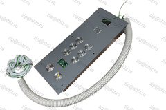 Пост приказа, крашеный RAL 9022, на 6 остановок, с устройством EKS42, белая подсветка, с платой УП-Р-05, с устройством аварийного освещения УАО-Р-01, 0502.11.00.700М-15