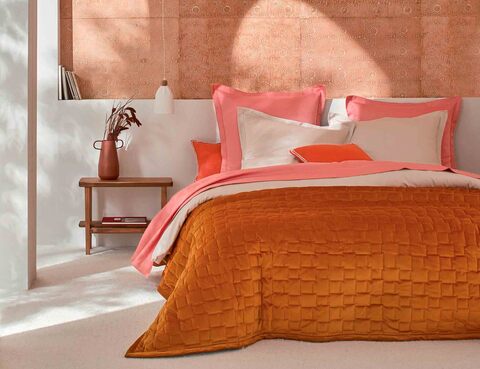 Покрывало 240х260 Blanc des Vosges Spirit Tangerine оранжевое