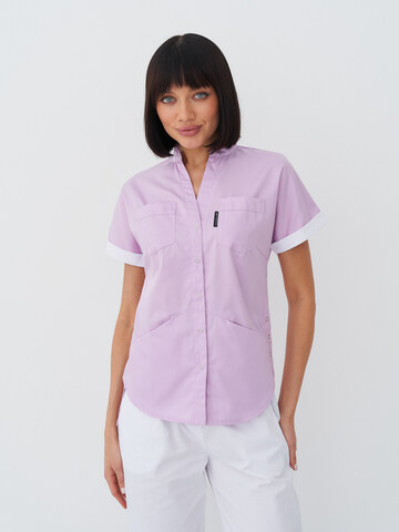 Блуза женская м94в сансара лиловый142/белый