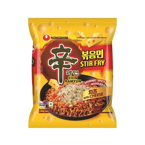 Лапша НОНГШИМ "Shin Ramyun" Stir-fry со вкусом сыра брикет 136 г