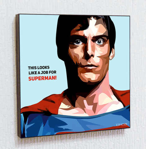 Картина постер Супермен в стиле ПОП-АРТ