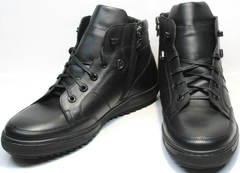 Модные зимние ботинки в виде кроссовок мужские Ikoc 1608-1 Sport Black.