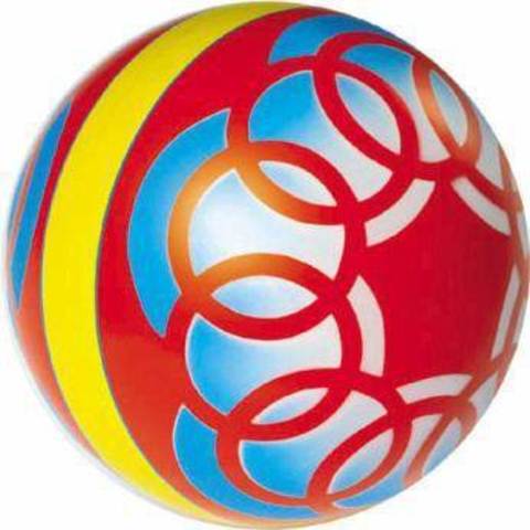 Мяч 150 мм, окрашен по трафарету