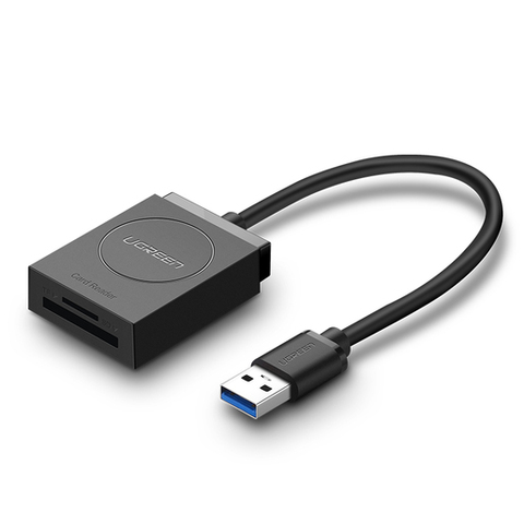 Кардридер UGREEN USB 3.0 Card Reader SD + TF, черный CR127